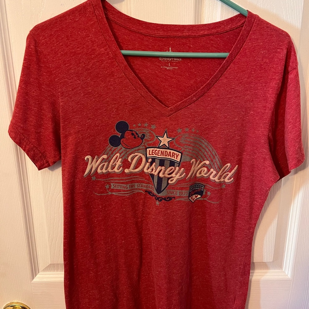 Walt Disney Mickey Mouse v neck shirt women’s large